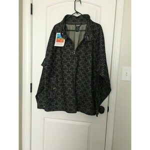 Heaven or Hell Logo Men's Big & Tall Black Gray Full Zip Jean Jacket Size 3XL